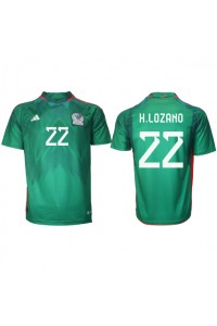 Mexico Hirving Lozano #22 Fotballdrakt Hjemme Klær VM 2022 Korte ermer